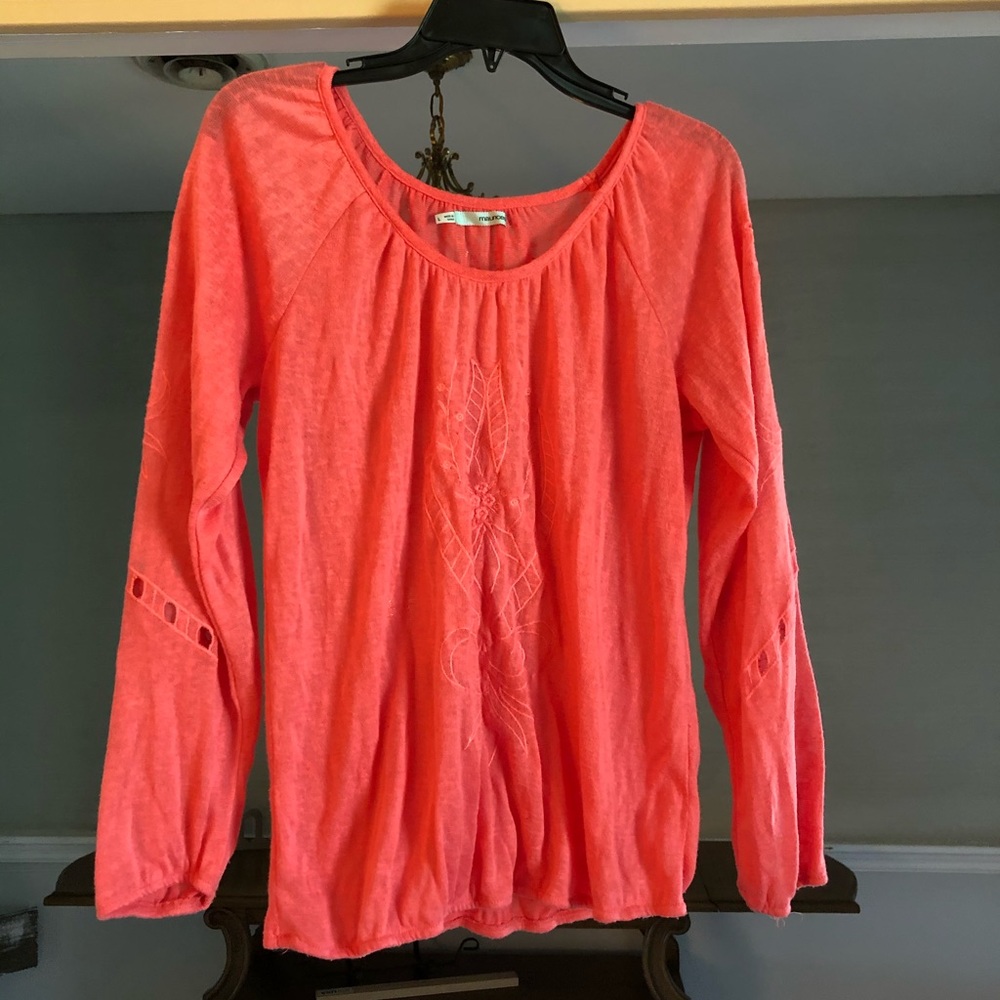 Coral long sleeve shirt
